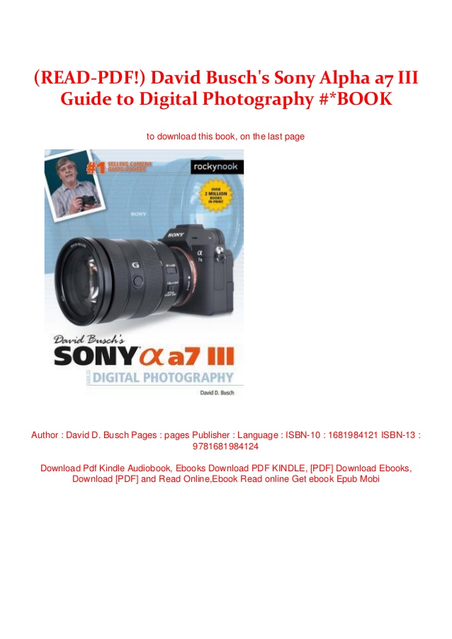 Sony a7 manual pdf